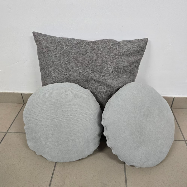 Pude sæt - Grå/Lysegrå