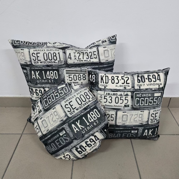 Pude sæt - Grå nummerplade