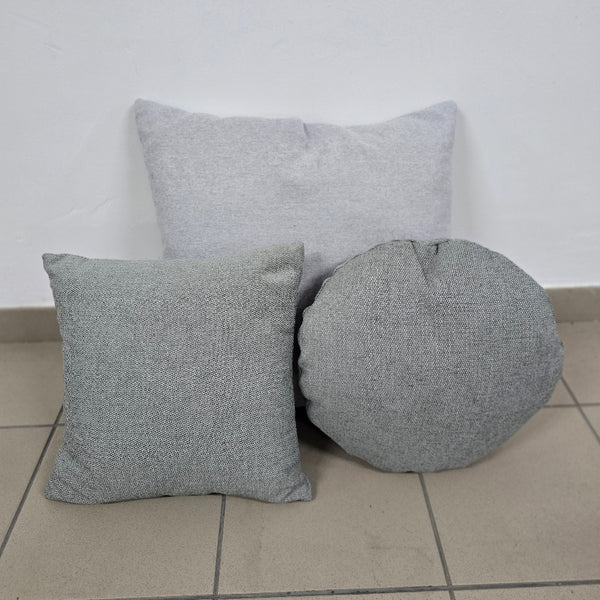 Pude sæt - Lysegrå mix