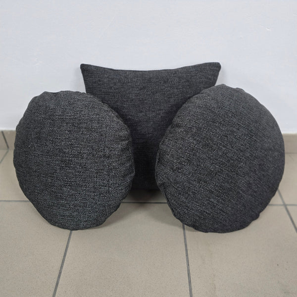 Pude sæt - Sort meleret