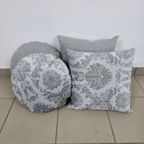 Pude sæt - Lysegrå mix