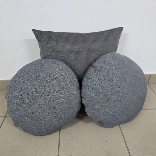 Pude sæt - Mørkegrå mix